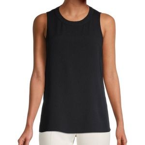 Vince Ribbed Sheer Crewneck Top Size XS